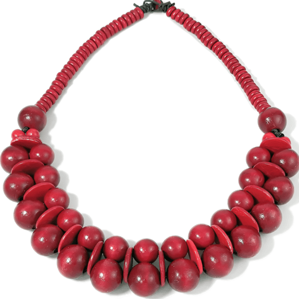 Chokore Chunky Bead Necklace (Red)