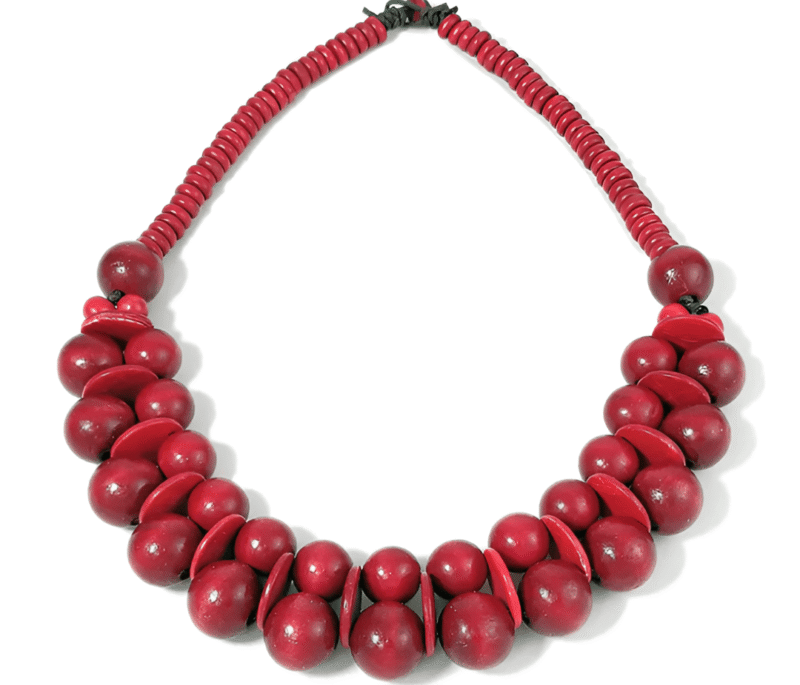 Chokore Chunky Bead Necklace (Red)