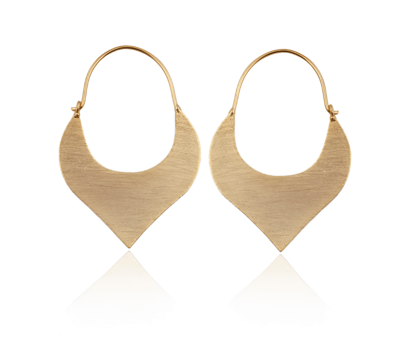 Textured Statement Earrings, Gold plated. Handmade